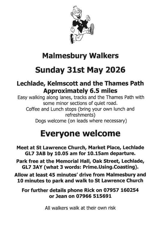 Malmesbury Walkers - Lechlade, Kelmscott and the Thames Path ( 6.5 miles)